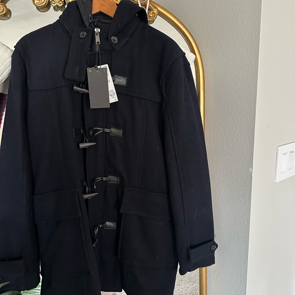 Zara Black Military Toggle Jacket